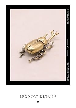 Amazon.co.jp: [COSMIC TREE] 黄金のカブトムシ 真鍮 虫 鉄製